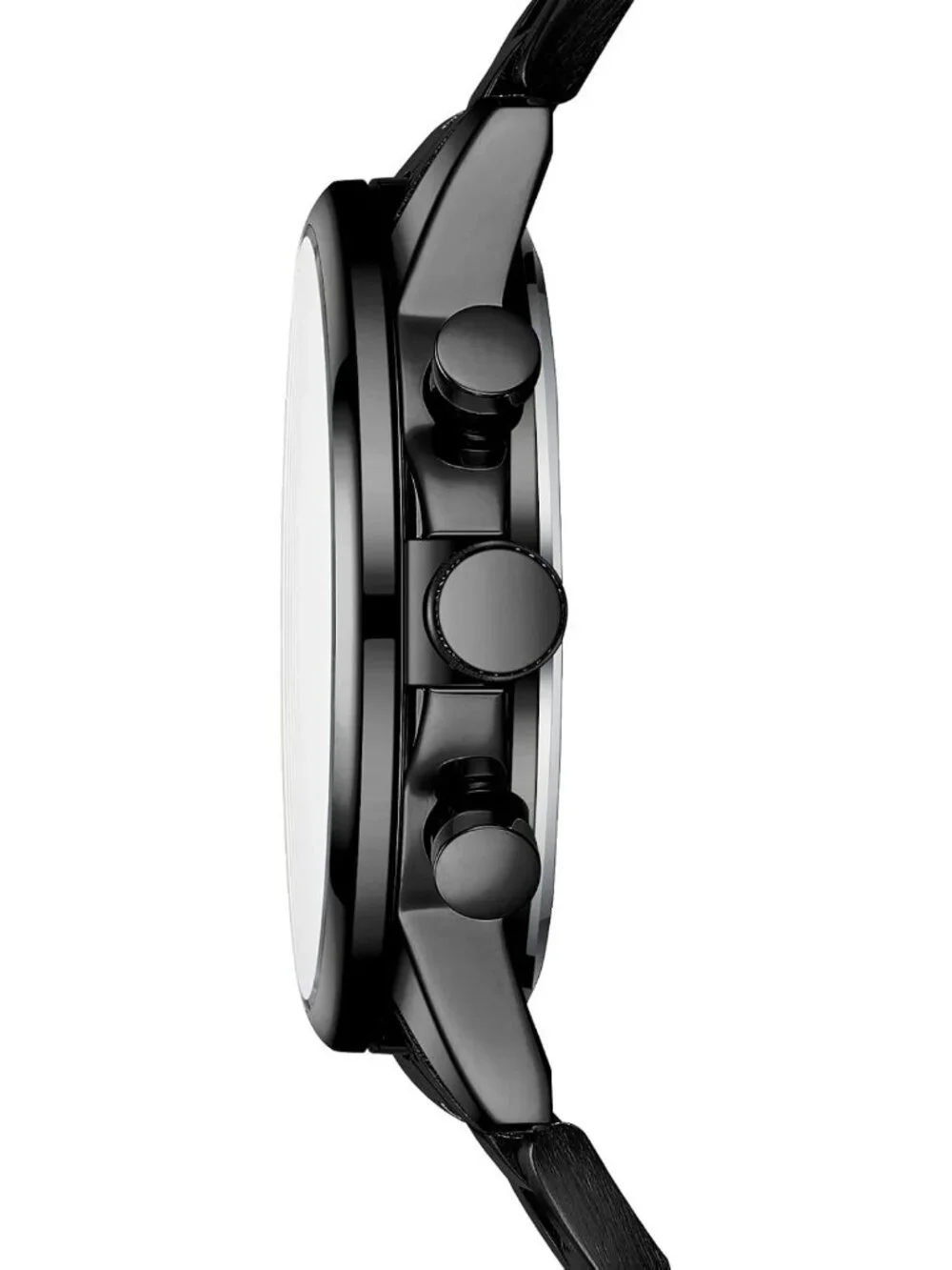 Men's All Black Stainless Steel Quartz Waterproof Day Date Casual Wrist Watch